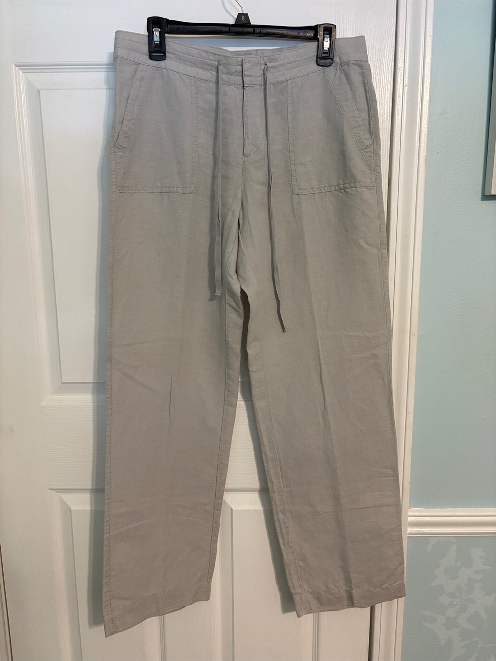 G.H. Bass & Co. Light Gray Wide Leg Drawstring Pants